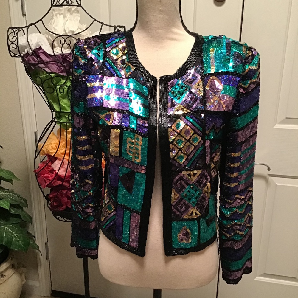 Sequined waist coat